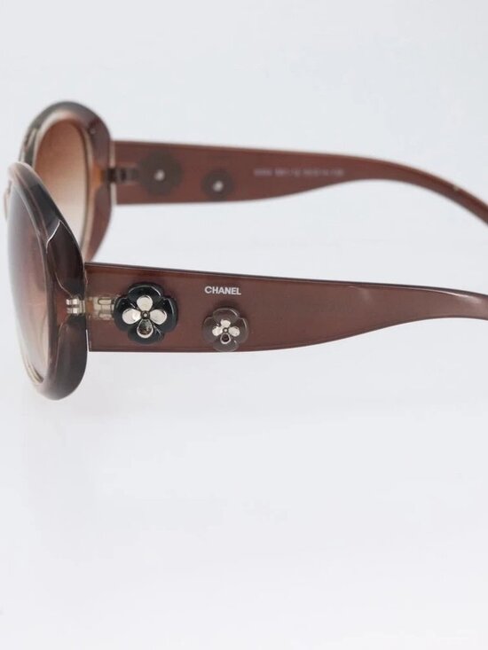 CHANEL Sunglasses plastic Brown CC Auth bs34041 main image 5
